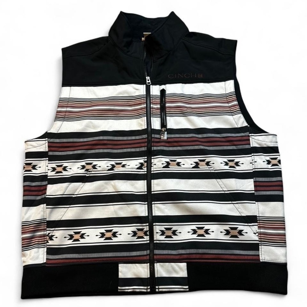 Cinch Men's Southwest Aztec Print Multi-Color Bonded Vest size XXL